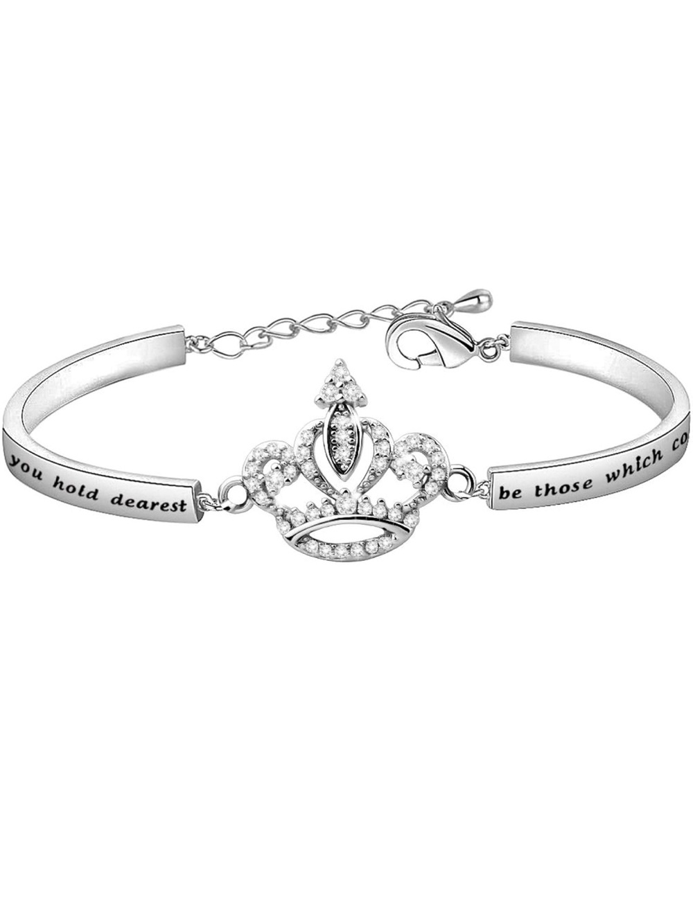 Quinceanera Gift Sweet 15 Gift Princess Crown Bracelet May the Dreams